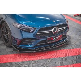 Накладка сплиттер на передний бампер Вар3 на Mercedes A W177 A35 AMG